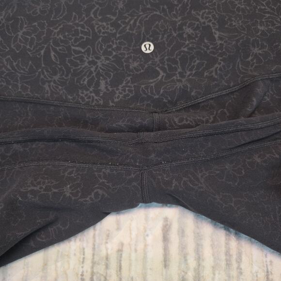Lululemon Align Pant Folk Floral Emboss Black S z 10 - Picture 6 of 10